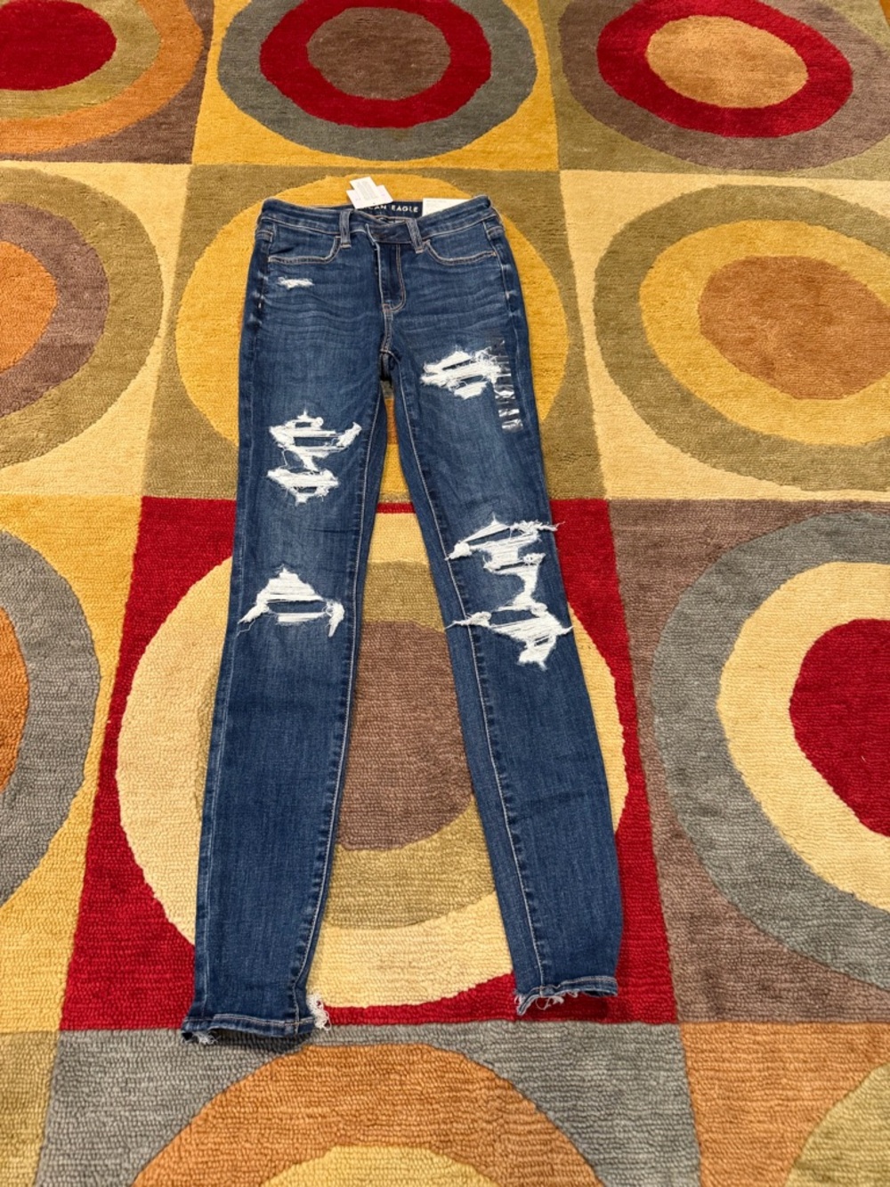 NWT American Eagle Next Level Stretch High Rise Jegging Size 4 / 27 Extra LONG